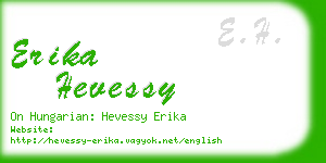 erika hevessy business card